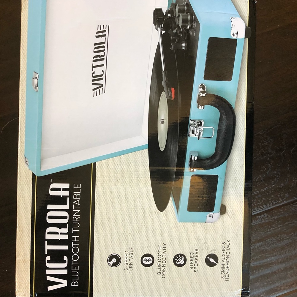 Victrola Record Player Blue